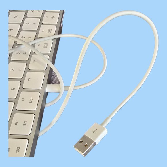 Apple A1644 Bluetooth Magic Keyboard Aluminum w/ Lightning Cable TESTED & WORKS! - Picture 8 of 8